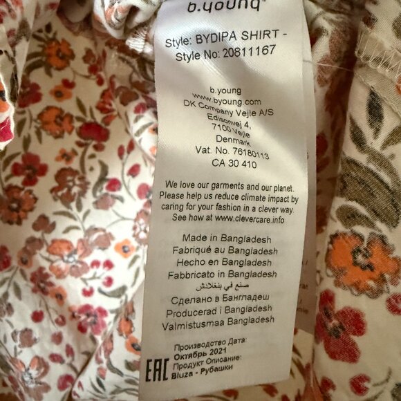 b.young floral top/blouse - Picture 4 of 6